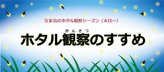 ホタル観察のすすめ