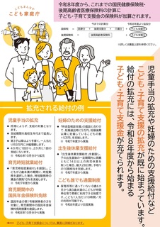 子ども子育て支援金リーフレット 表(国保・後期) 子ども子育て支援金リーフレット 表(国保・後期)